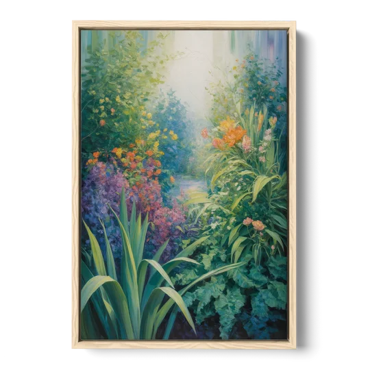 Montreal Botanical Garden - Oak Framed Canvas Wall Art - Front