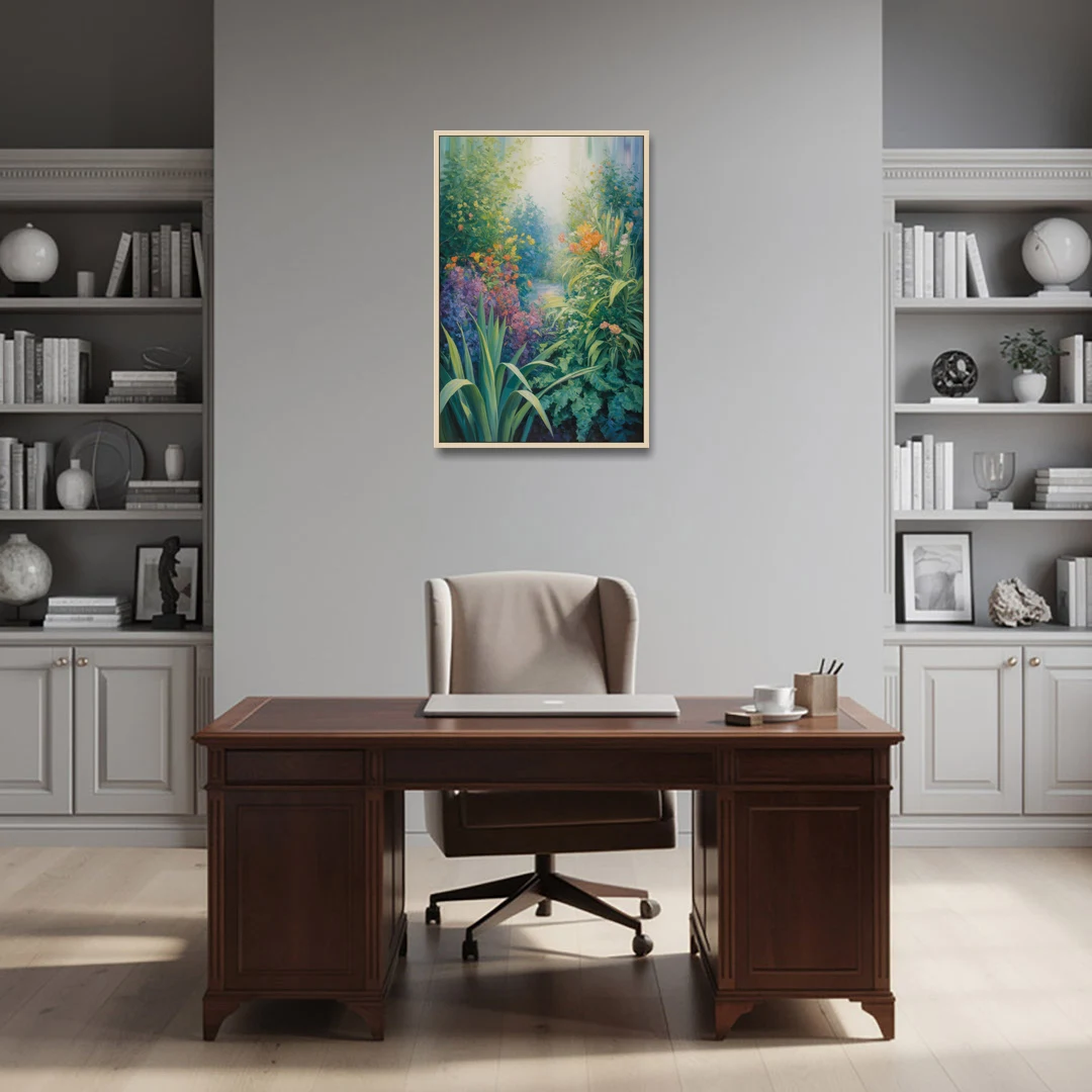 Montreal Botanical Garden - Oak Framed Canvas Wall Art - Office - 24x36