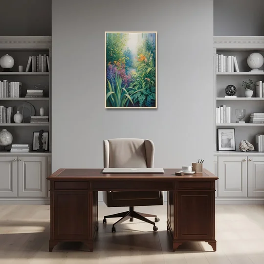 Montreal Botanical Garden - Oak Framed Canvas Wall Art - Office - 24x36