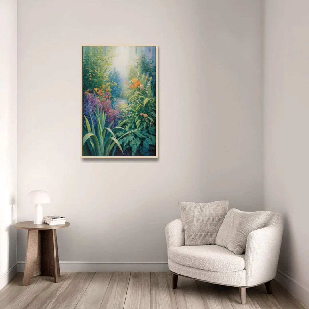 Montreal Botanical Garden - Oak Framed Canvas Wall Art - Sofa - 24x36
