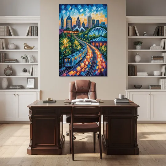 Montreal Metro Art - Canvas Wall Art - Office - 40x60
