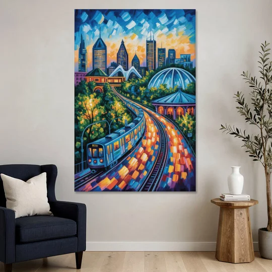 Montreal Metro Art - Canvas Wall Art - Sofa - 40x60