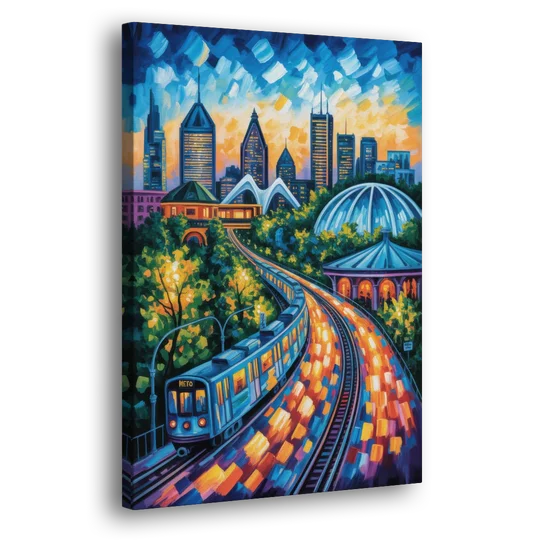 Montreal Metro Art - Canvas Wall Art - Side