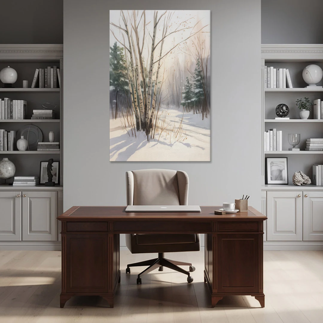 Montreal Winter Charm - Canvas Wall Art - Office - 40x60