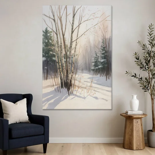 Montreal Winter Charm - Canvas Wall Art - Sofa - 40x60