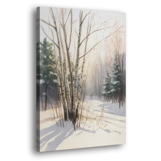 Montreal Winter Charm - Canvas Wall Art - Side