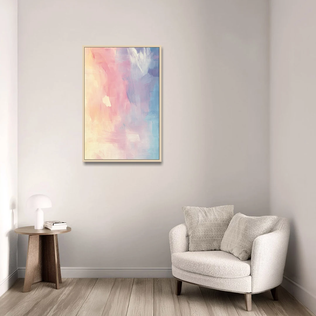 Morning Glow - Oak Framed Canvas Wall Art - Sofa - 24x36