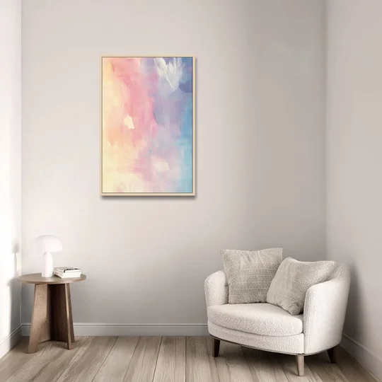 Morning Glow - Oak Framed Canvas Wall Art - Sofa - 24x36