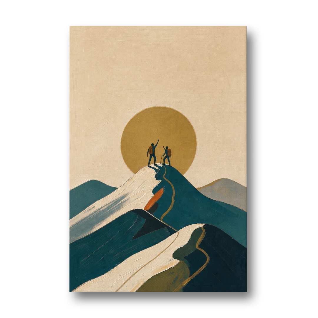 Motivational Wall Art for Office Teams at the Summit - Canvas Wall Art - Front