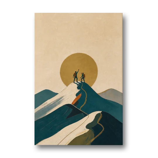 Motivational Wall Art for Office Teams at the Summit - Canvas Wall Art - Front