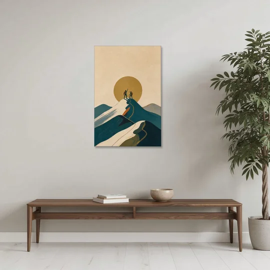 Motivational Wall Art for Office Teams at the Summit - Canvas Wall Art - Coffee Table - 24x36