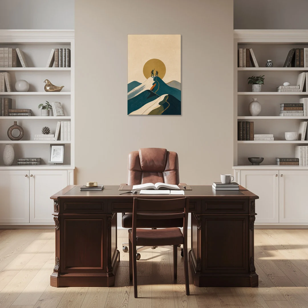 Motivational Wall Art for Office Teams at the Summit - Canvas Wall Art - Office - 24x36