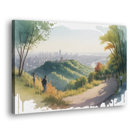 Mount Royal Lookout - Canvas Wall Art - Side