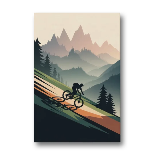 Mountain Biking Trails - Canvas Wall Art - Front
