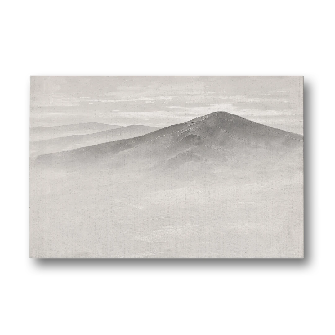 Mountain Ridge Above a Sea of Mist - Canvas Wall Art - Front