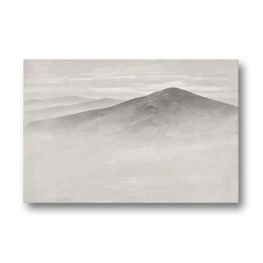 Mountain Ridge Above a Sea of Mist - Canvas Wall Art - Front