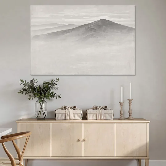 Mountain Ridge Above a Sea of Mist - Canvas Wall Art - Coffee Table - 60x40