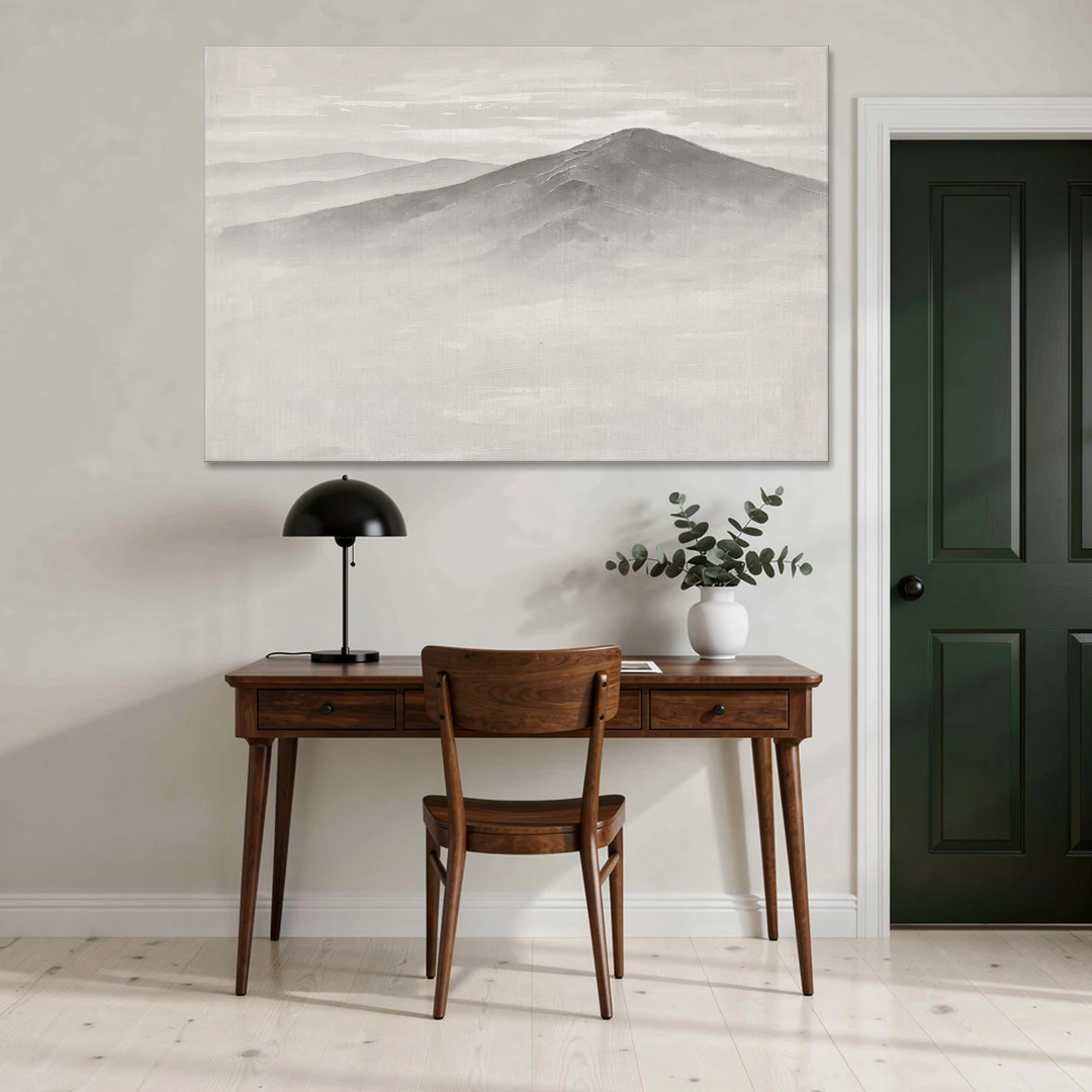 Mountain Ridge Above a Sea of Mist - Canvas Wall Art - Office - 60x40