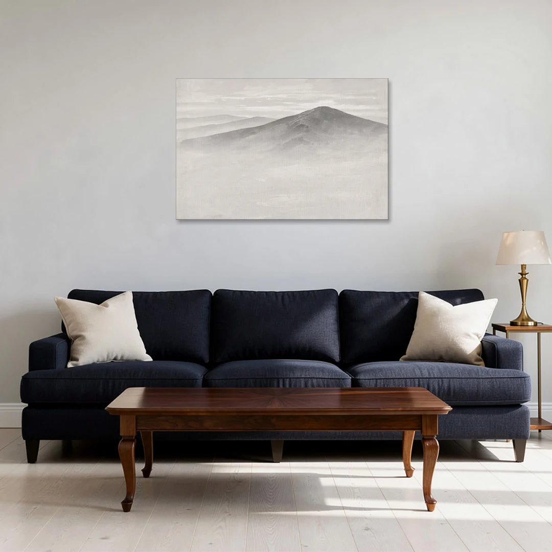 Mountain Ridge Above a Sea of Mist - Canvas Wall Art - Sofa - 36x24