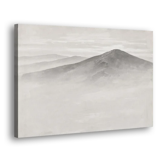 Mountain Ridge Above a Sea of Mist - Canvas Wall Art - Side