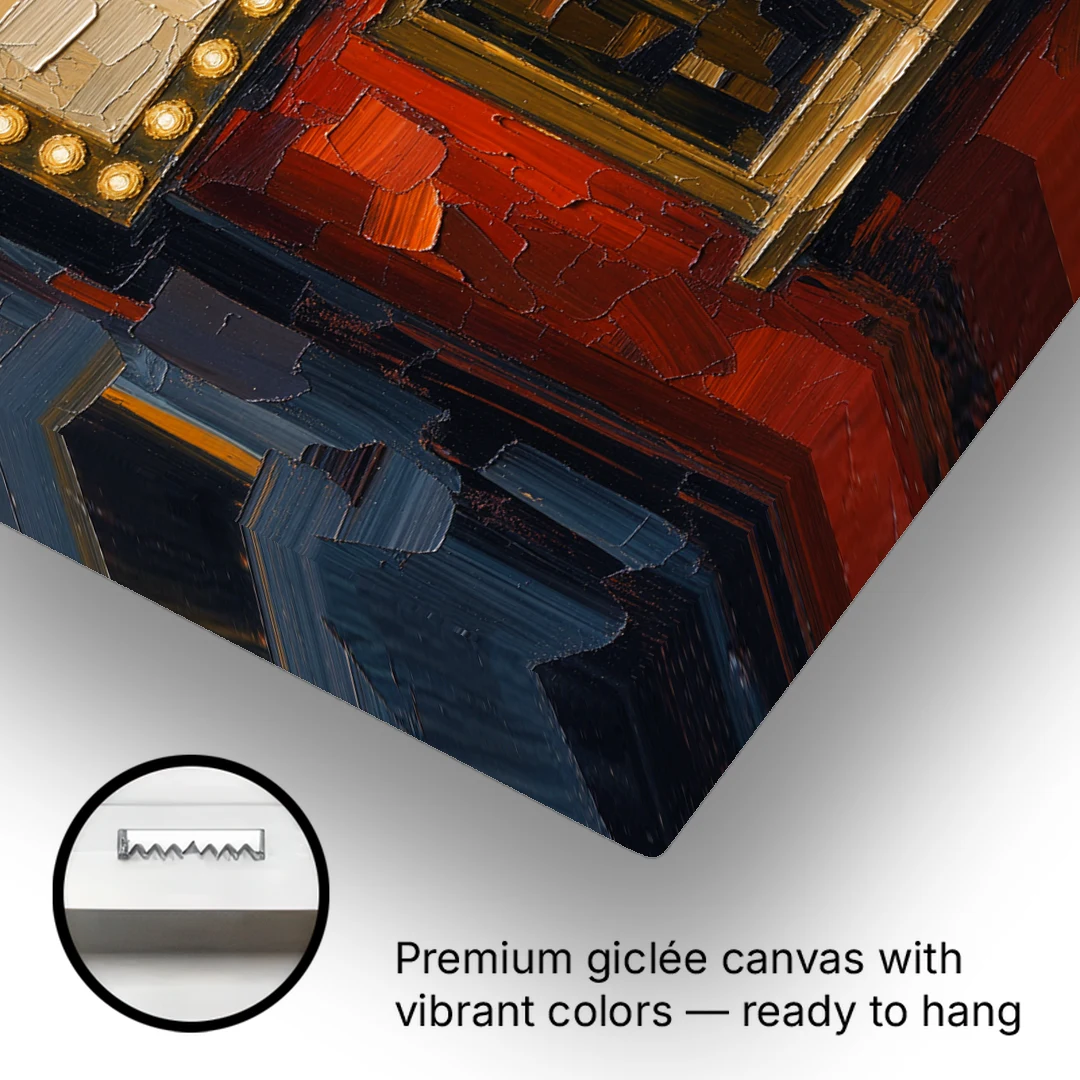 Movie Theater Decor with a Glowing Box Office - Canvas Wall Art - Gallery Wrap Corner