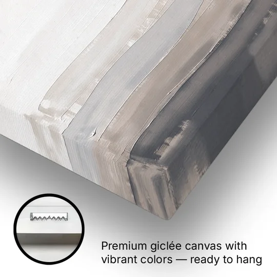 Muted Abstract Wall Art of Rising Morning Haze - Canvas Wall Art - Gallery Wrap Corner