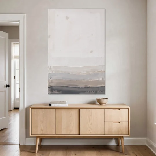 Muted Abstract Wall Art of Rising Morning Haze - Canvas Wall Art - Coffee Table - 40x60