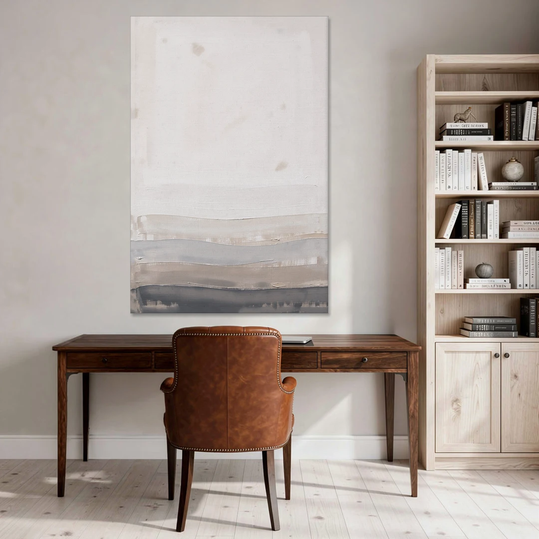 Muted Abstract Wall Art of Rising Morning Haze - Canvas Wall Art - Office - 40x60