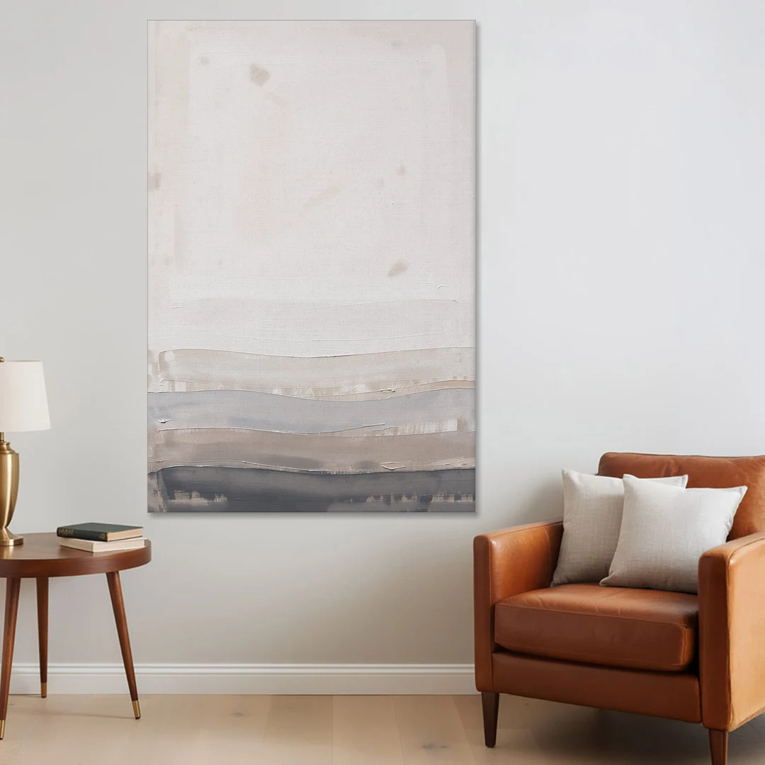 Muted Abstract Wall Art of Rising Morning Haze - Canvas Wall Art - Sofa - 40x60