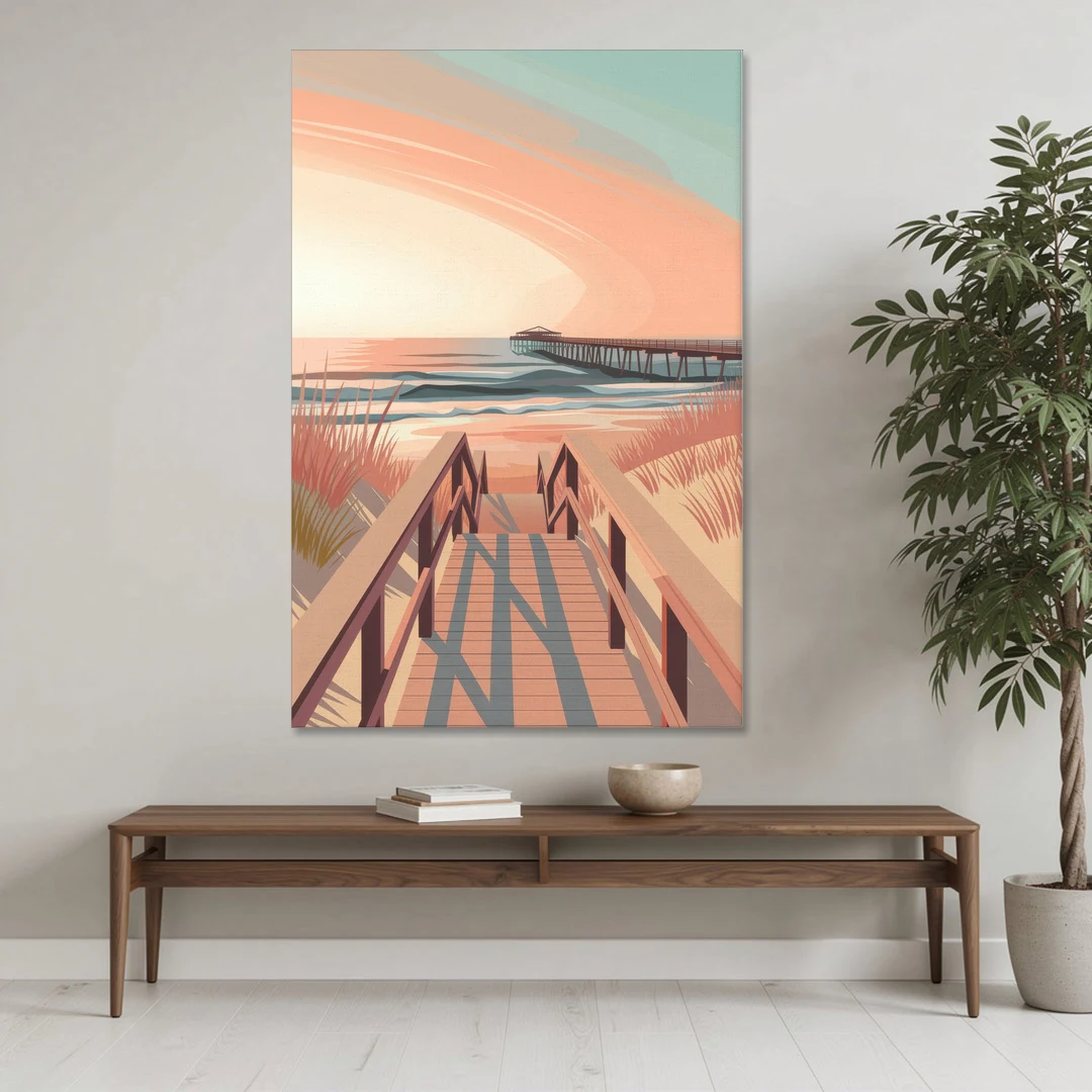 Myrtle Beach Boardwalk Views - Canvas Wall Art - Coffee Table - 40x60