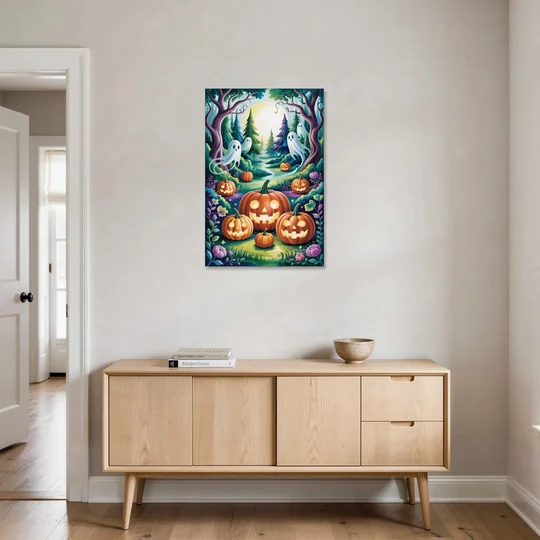 Mystical Elegance Forest Halloween - Canvas Wall Art - Coffee Table - 24x36