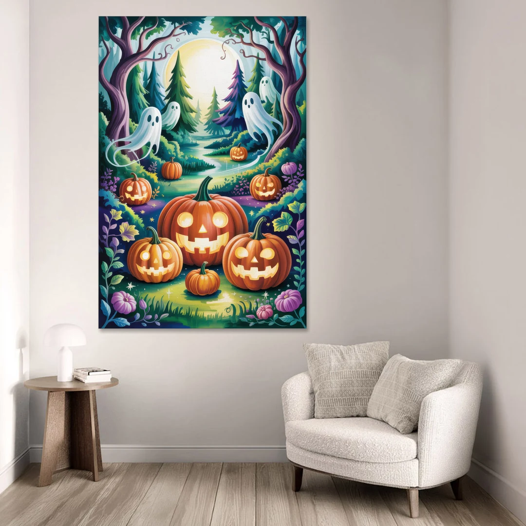 Mystical Elegance Forest Halloween - Canvas Wall Art - Sofa - 40x60
