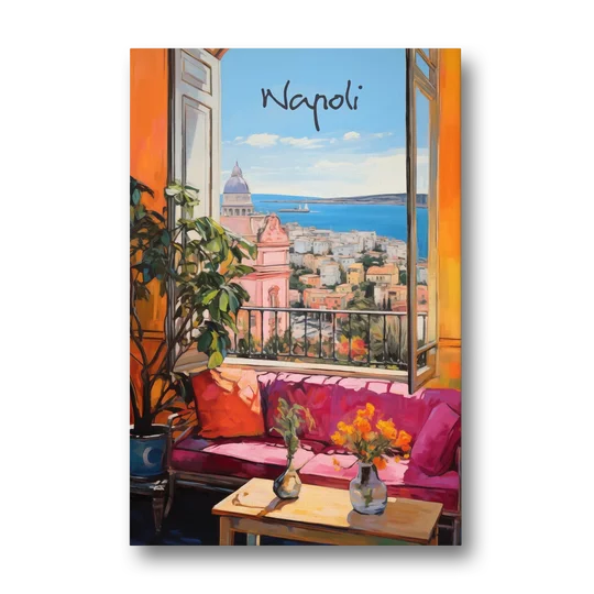 Naples Art of a Room Over the Bay - Canvas Wall Art - Front