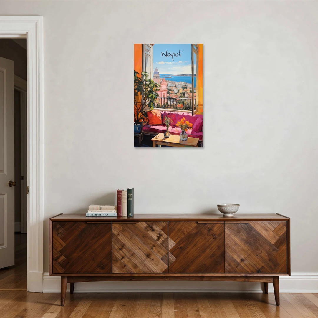 Naples Art of a Room Over the Bay - Canvas Wall Art - Coffee Table - 24x36