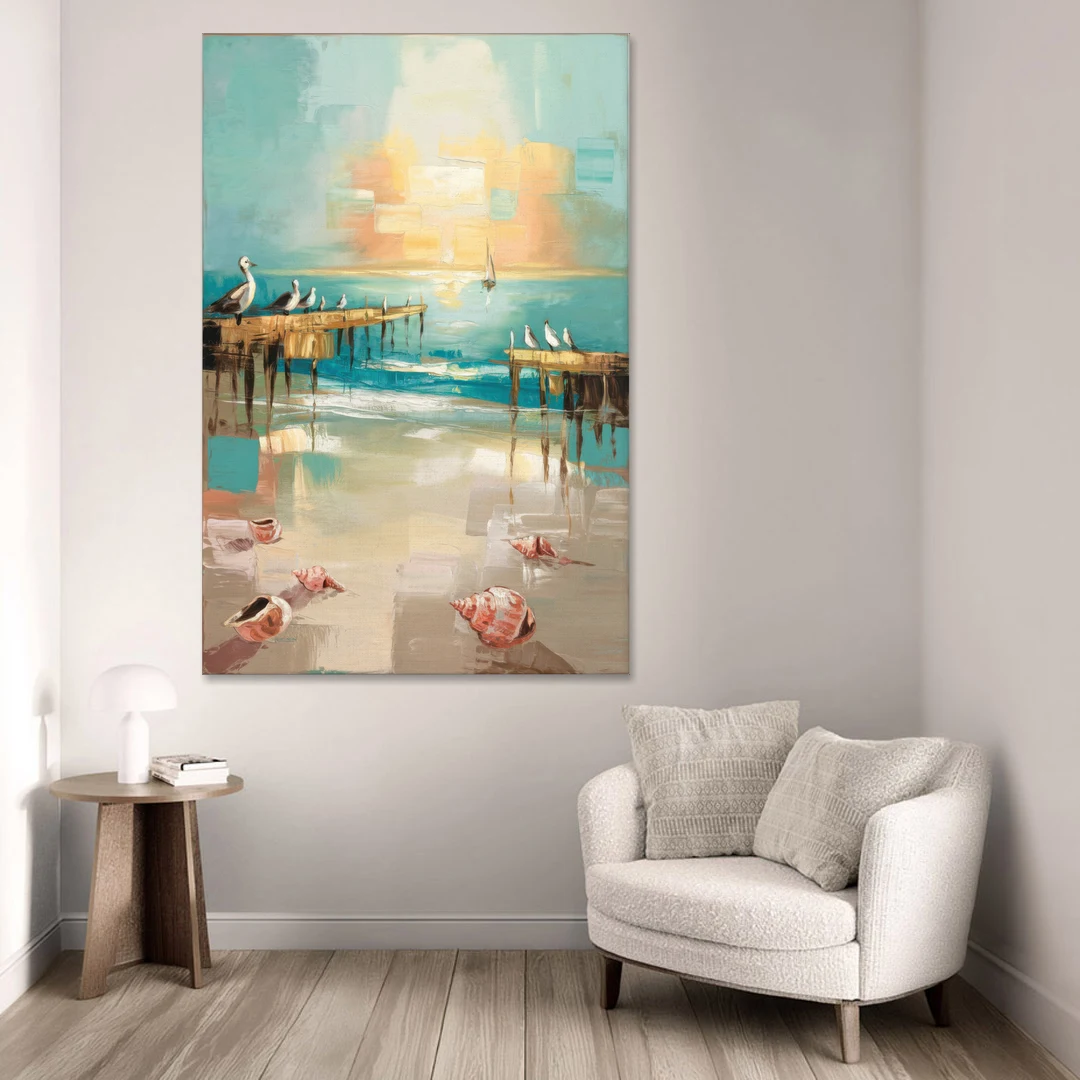 Naples Florida Coastal Vibes - Canvas Wall Art - Sofa - 40x60