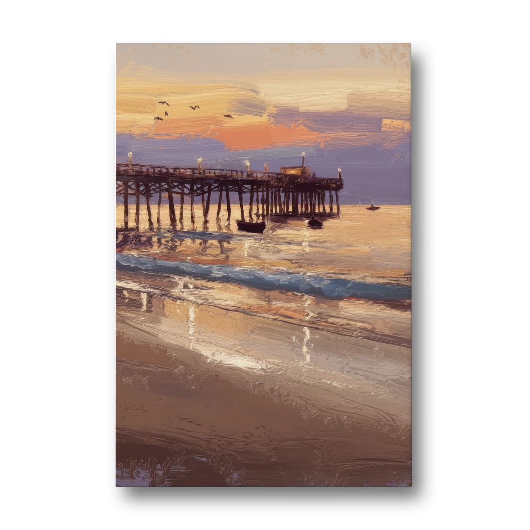 Naples Pier at Twilight - Canvas Wall Art - Front