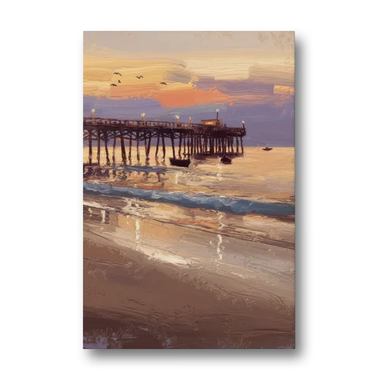 Naples Pier at Twilight - Canvas Wall Art - Front