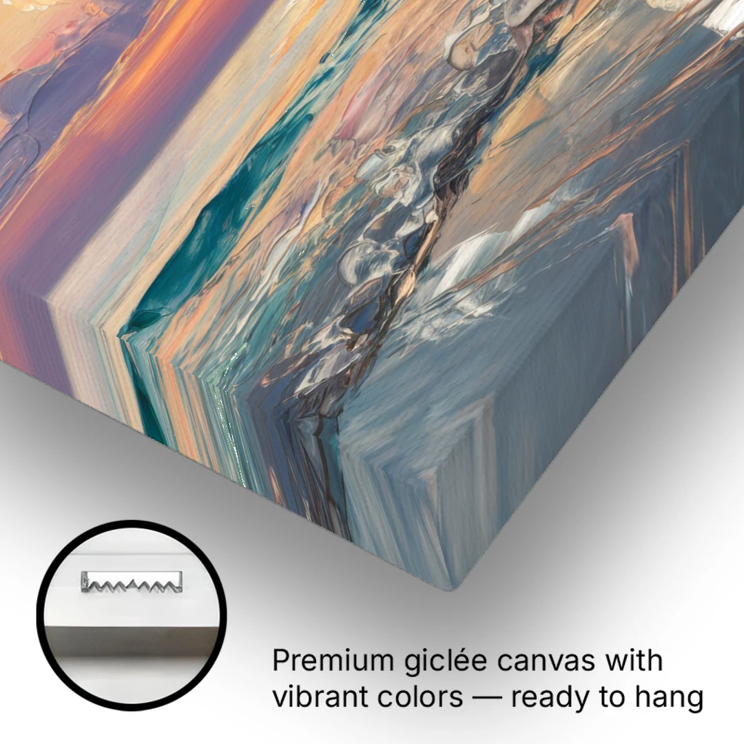 Naples Sunset Over The Gulf - Canvas Wall Art - Gallery Wrap Corner