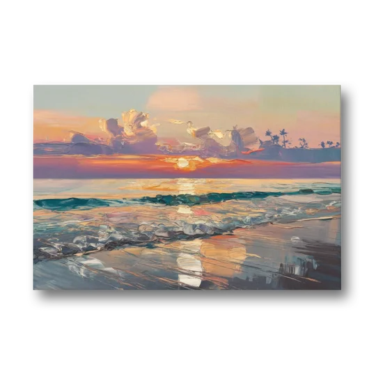 Naples Sunset Over The Gulf - Canvas Wall Art - Front