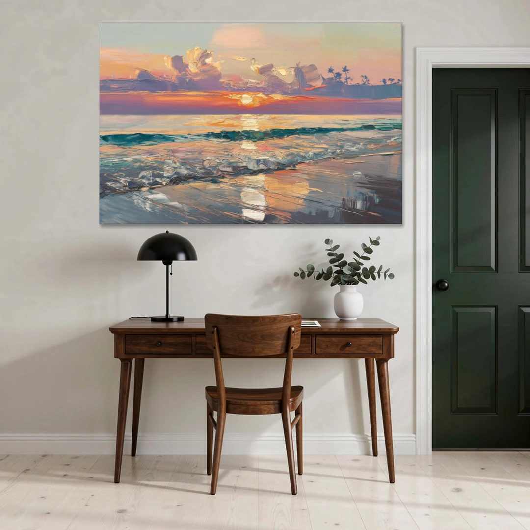 Naples Sunset Over The Gulf - Canvas Wall Art - Office - 60x40