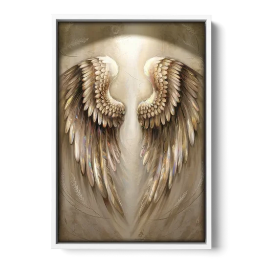 Nashville Wings Mural Tribute - White Framed Canvas Wall Art - Front