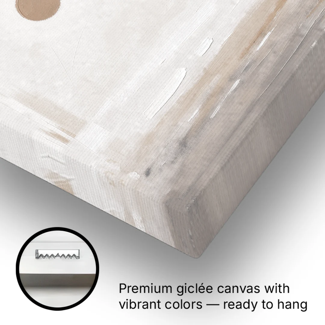 Negative Space Art with a High Clay Sun - Canvas Wall Art - Gallery Wrap Corner