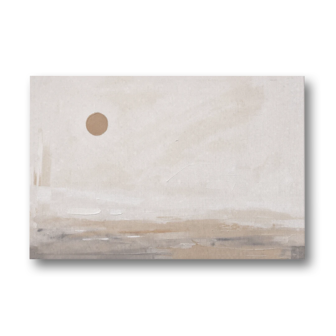 Negative Space Art with a High Clay Sun - Canvas Wall Art - Front