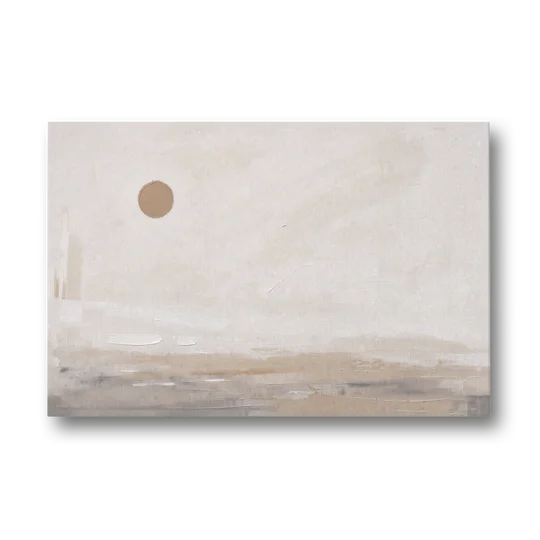 Negative Space Art with a High Clay Sun - Canvas Wall Art - Front