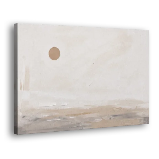 Negative Space Art with a High Clay Sun - Canvas Wall Art - Side