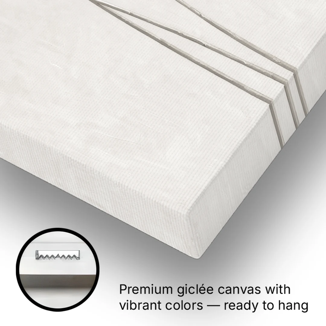 Neutral Botanical Prints of Pampas Grass Plumes - Canvas Wall Art - Gallery Wrap Corner