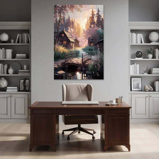 New Hope Rustic Charm - Canvas Wall Art - Office - 40x60