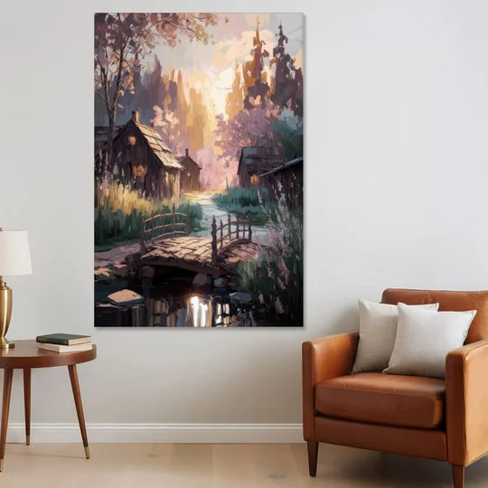 New Hope Rustic Charm - Canvas Wall Art - Sofa - 40x60