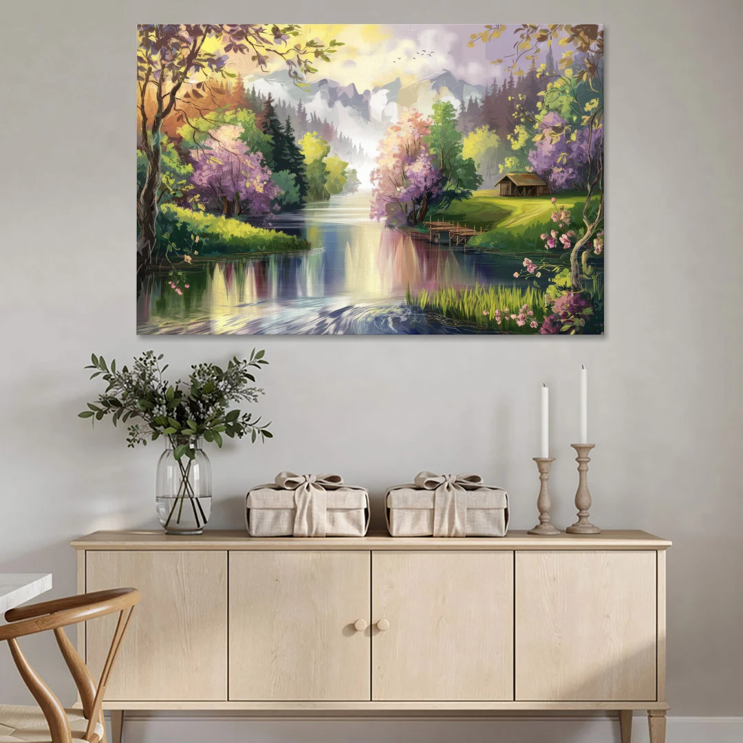 New Hope Scenic River Views - Canvas Wall Art - Coffee Table - 60x40