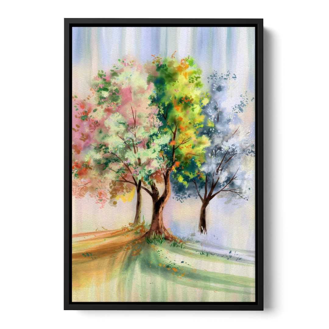 New Hope Seasonal Beauty - Black Framed Canvas Wall Art - Front